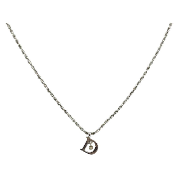 Christian Dior Necklace metal Silver Auth am9482