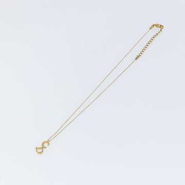Christian Dior Chain Necklace metal Gold Tone Auth am9483 - 0