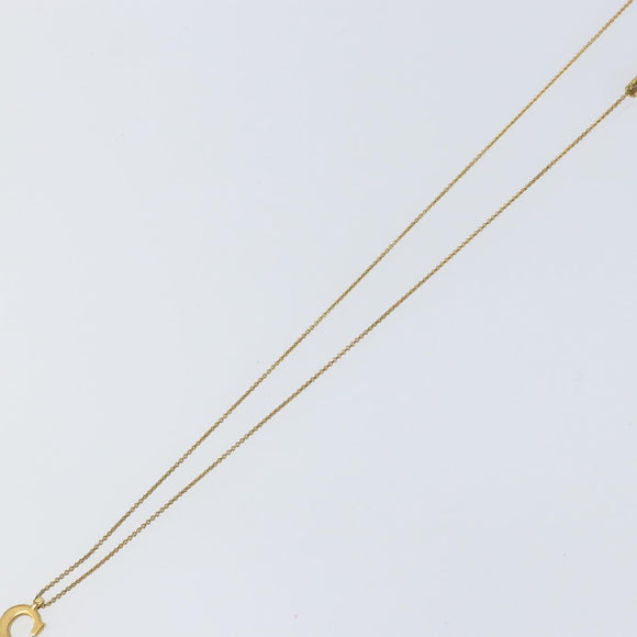 Christian Dior Chain Necklace metal Gold Tone Auth am9483