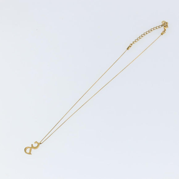 Christian Dior Chain Necklace metal Gold Tone Auth am9483
