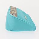 BURBERRY Nova Check Handkerchief Pouch Canvas 2 Set Light Blue Silver Auth am9484-4