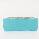 BURBERRY Nova Check Handkerchief Pouch Canvas 2 Set Light Blue Silver Auth am9484-7