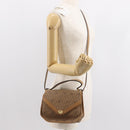 Christian Dior Honeycomb Canvas Hand Bag PVC Leather 2way Beige Gold Auth am9485-23