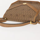 Christian Dior Honeycomb Canvas Hand Bag PVC Leather 2way Beige Gold Auth am9485-6