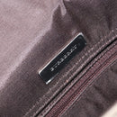 BURBERRY Nova Check Shoulder Bag Canvas Leather Beige Silver Auth am9486V-11