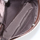 BURBERRY Nova Check Shoulder Bag Canvas Leather Beige Silver Auth am9486V-12