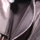 BURBERRY Nova Check Shoulder Bag Canvas Leather Beige Silver Auth am9486V-20