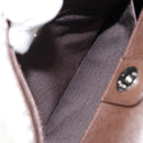 BURBERRY Nova Check Shoulder Bag Canvas Leather Beige Silver Auth am9486V-21