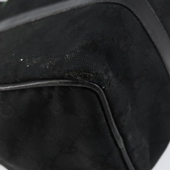 GUCCI GG Canvas Web Sherry Line Hand Bag Black Gold 012 3841 28 39 Auth am9487