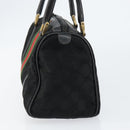 GUCCI GG Canvas Web Sherry Line Hand Bag Black Gold 012 3841 28 39 Auth am9487-3