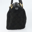 GUCCI GG Canvas Web Sherry Line Hand Bag Black Gold 012 3841 28 39 Auth am9487-4