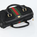 GUCCI GG Canvas Web Sherry Line Hand Bag Black Gold 012 3841 28 39 Auth am9487-6