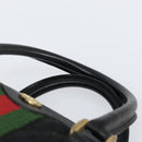 GUCCI GG Canvas Web Sherry Line Hand Bag Black Gold 012 3841 28 39 Auth am9487-8