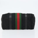 GUCCI GG Canvas Web Sherry Line Hand Bag Black Gold 012 3841 28 39 Auth am9487-5