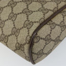 GUCCI GG Supreme Web Sherry Line Clutch Bag PVC Beige 63 014 3553 Auth am9488-15