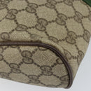 GUCCI GG Supreme Web Sherry Line Clutch Bag PVC Beige 63 014 3553 Auth am9488-16