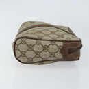 GUCCI GG Supreme Web Sherry Line Clutch Bag PVC Beige 63 014 3553 Auth am9488-3