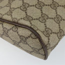 GUCCI GG Supreme Web Sherry Line Clutch Bag PVC Beige 63 014 3553 Auth am9488-14