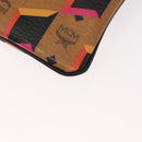 MCM Logogram Vicetos Clutch Bag PVC Leather Brown Auth am9490-15