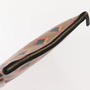 MCM Logogram Vicetos Clutch Bag PVC Leather Brown Auth am9490-5