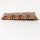 MCM Logogram Vicetos Clutch Bag PVC Leather Brown Auth am9490-6