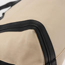 Chloe Alison Hand Bag Leather Ivory Black gold Auth am9491-15