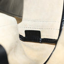 Chloe Alison Hand Bag Leather Ivory Black gold Auth am9491-12