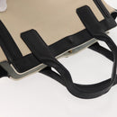 Chloe Alison Hand Bag Leather Ivory Black gold Auth am9491-6