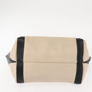 Chloe Alison Hand Bag Leather Ivory Black gold Auth am9491-5