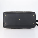 VERSACE Boston Bag Leer 2way Zwart Goud Auth am9495-11