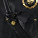 VERSACE Boston Bag Leer 2way Zwart Goud Auth am9495-17