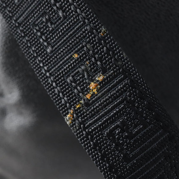 VERSACE Boston Bag Leather 2way Black Gold Auth am9495