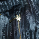 VERSACE Boston Bag Leer 2way Zwart Goud Auth am9495-25