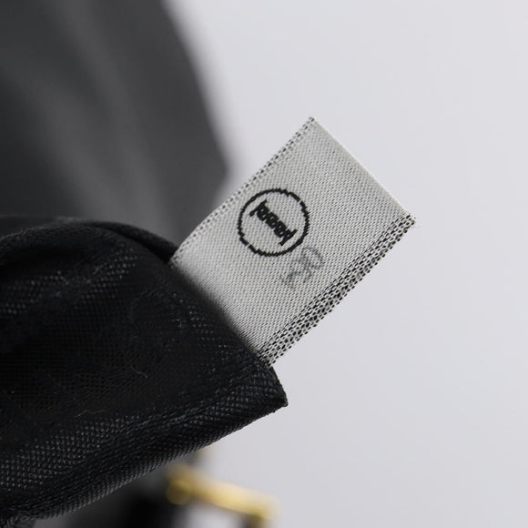 VERSACE Boston Bag Leather 2way Black Gold Auth am9495