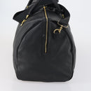 VERSACE Boston Bag Leer 2way Zwart Goud Auth am9495-5