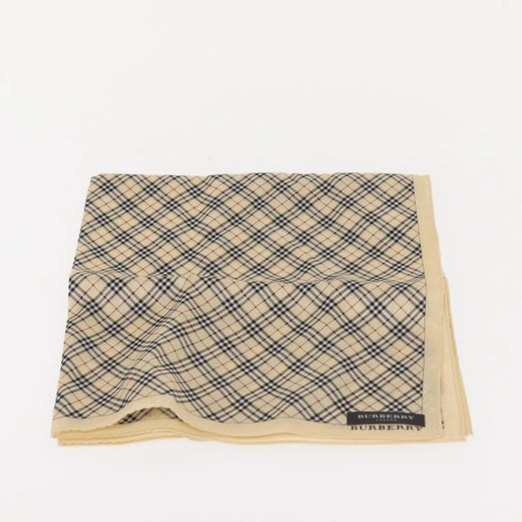 BURBERRY Nova Check Handkerchief Pouch Canvas 2 Set Brown Beige Auth am9497