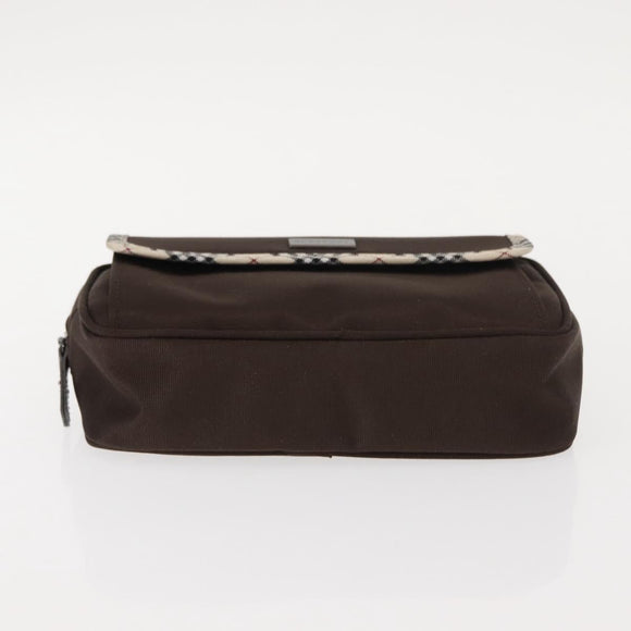 BURBERRY Nova Check Handkerchief Pouch Canvas 2 Set Brown Beige Auth am9497
