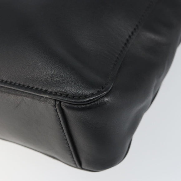 PRADA Shoulder Bag Leather Black Auth am9498V