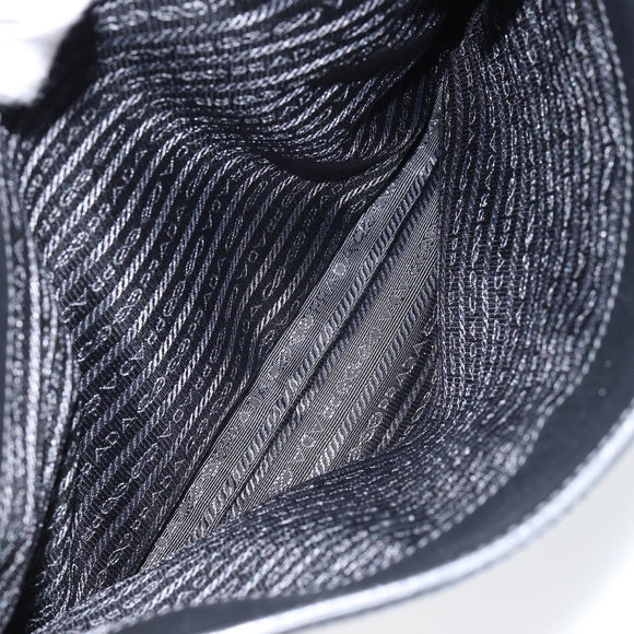 PRADA Shoulder Bag Leather Black Auth am9498V