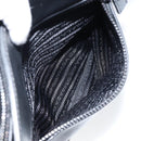 PRADA Shoulder Bag Leather Black Auth am9498V-24