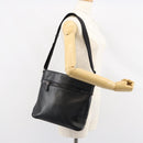 PRADA Shoulder Bag Leather Black Auth am9498V-25