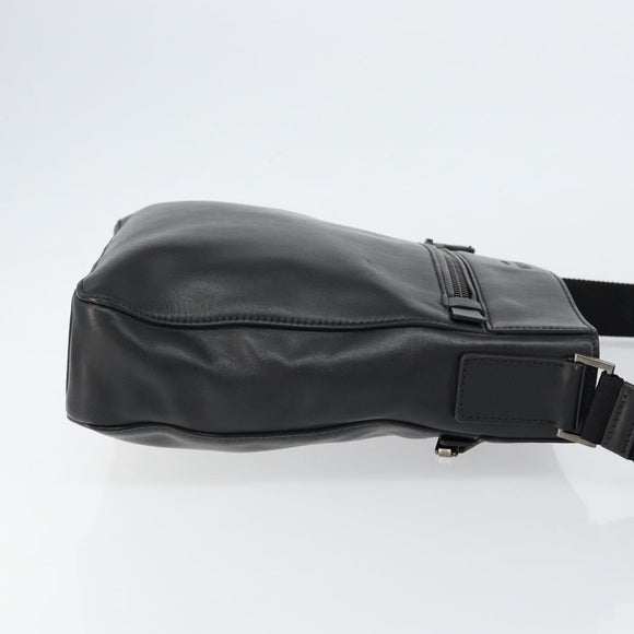 PRADA Shoulder Bag Leather Black Auth am9498V