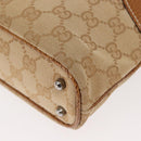 GUCCI GG Canvas Tote Bag Beige Brown 113015 Auth am9499V-14