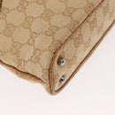 GUCCI GG Canvas Tote Bag Beige Brown 113015 Auth am9499V-15