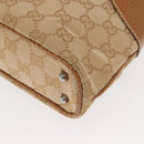 GUCCI GG Canvas Tote Bag Beige Brown 113015 Auth am9499V-16