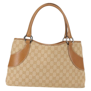GUCCI GG Canvas Tote Bag Beige Brown 113015 Auth am9499V - 0