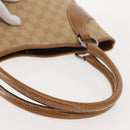 GUCCI GG Canvas Tote Bag Beige Brown 113015 Auth am9499V-7