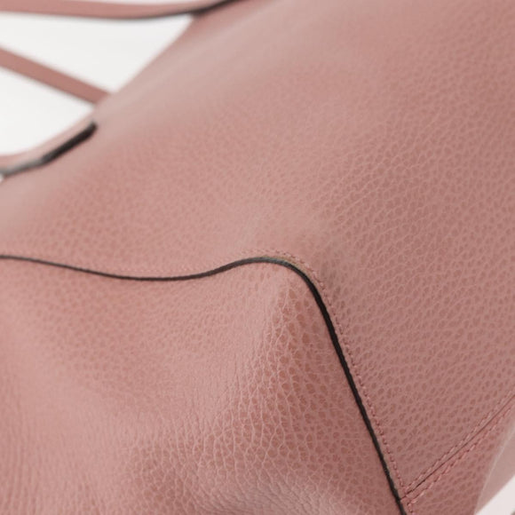 GUCCI Swing Tote Bag Leather Pink Gold 354408 Auth am9500