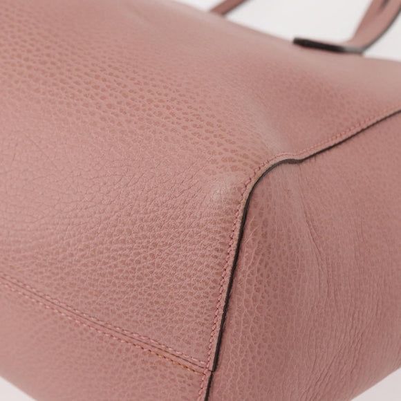 GUCCI Swing Tote Bag Leather Pink Gold 354408 Auth am9500