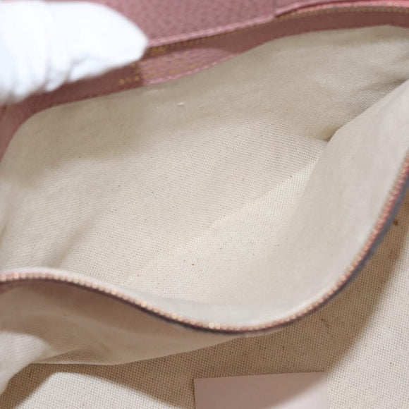GUCCI Swing Tote Bag Leather Pink Gold 354408 Auth am9500